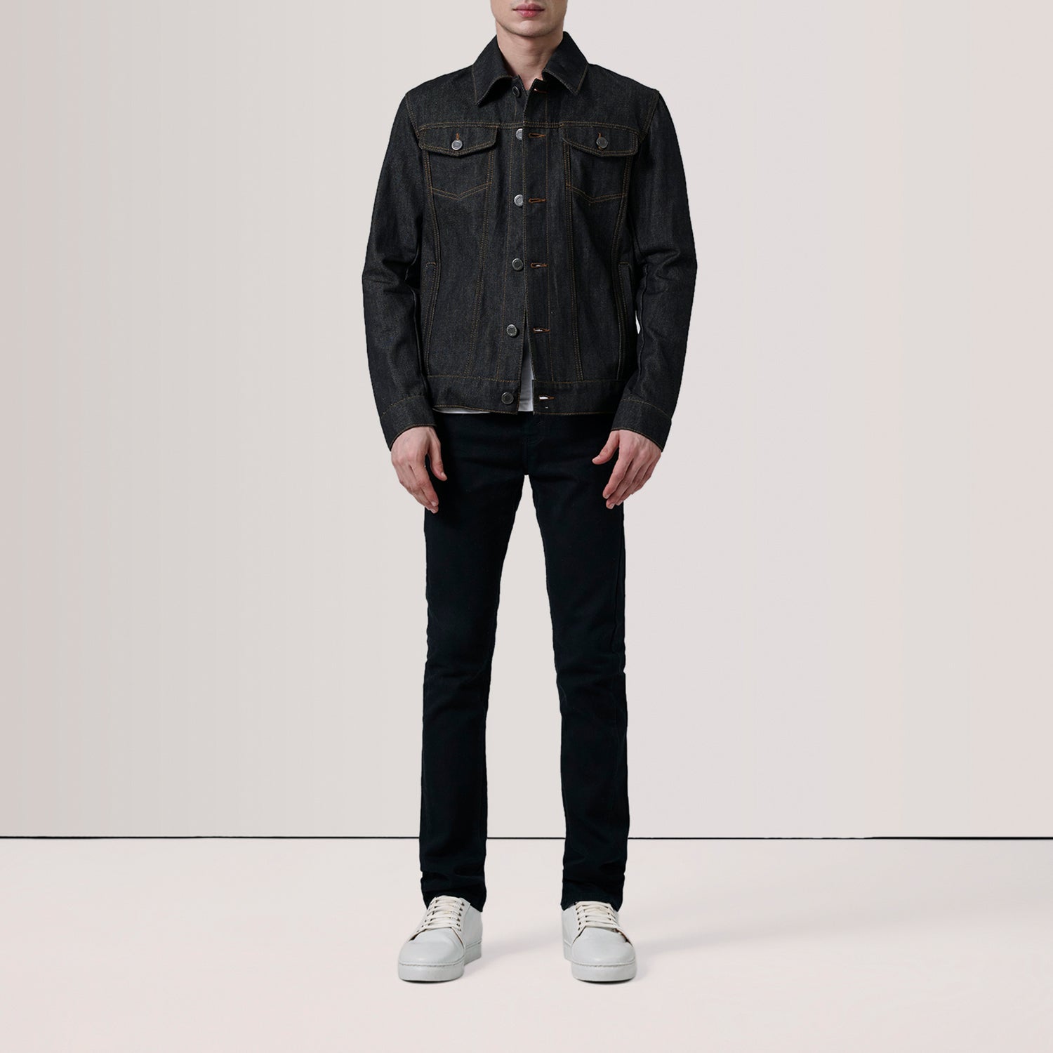 Conard Faded Black Denim Trucker Jacket 2