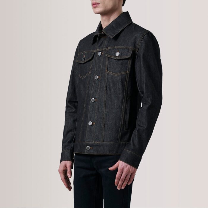 Conard Faded Black Denim Trucker Jacket 3
