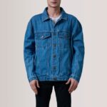 Eddie Dark Blue Oversized Denim Trucker Jacket 2