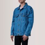 Eddie Dark Blue Oversized Denim Trucker Jacket 3