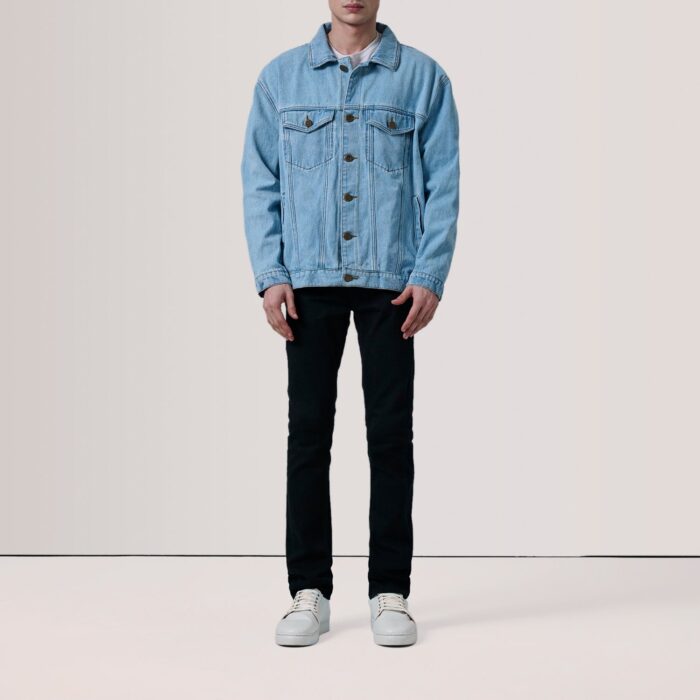 Eddie Light Blue Oversized Denim Trucker Jacket 2