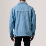 Eddie Light Blue Oversized Denim Trucker Jacket 4