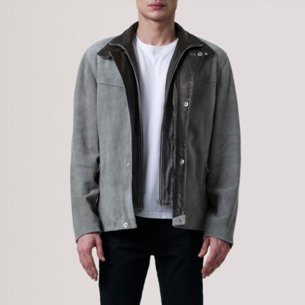 Henrik Grey Suede Cafe Racer