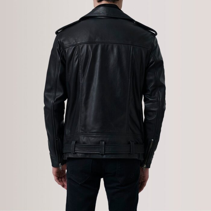Kole Black Leather Double Rider Jacket 4