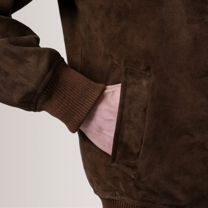 Lester Brown Suede Bomber Jacket 6