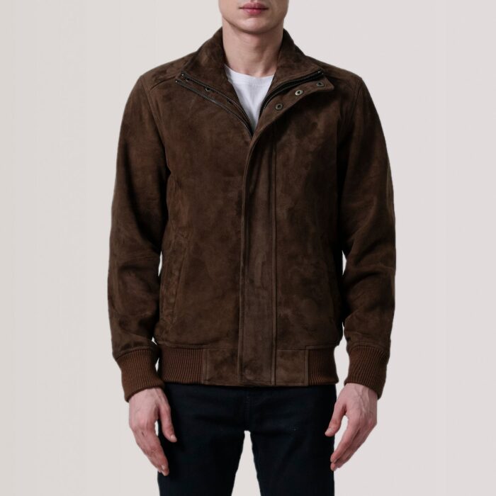 Lester Brown Suede Bomber Jacket 3