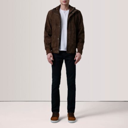 Lester Brown Suede Bomber Jacket 2