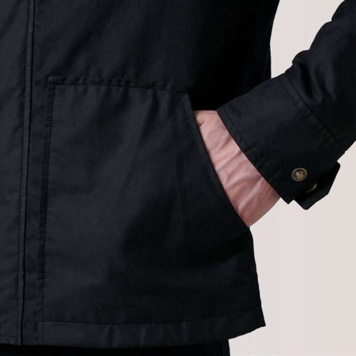 Marlo Black Canvas Hooded Work Jacket 6