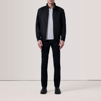 Morrison Black Canvas Bomber Jacket 2