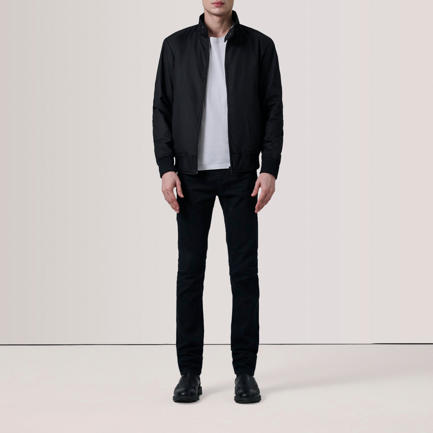 Morrison Black Canvas Bomber Jacket 2