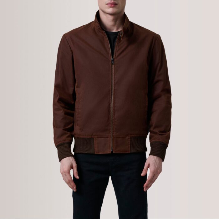 Morrison Brown Canvas Bomber Jacket 5
