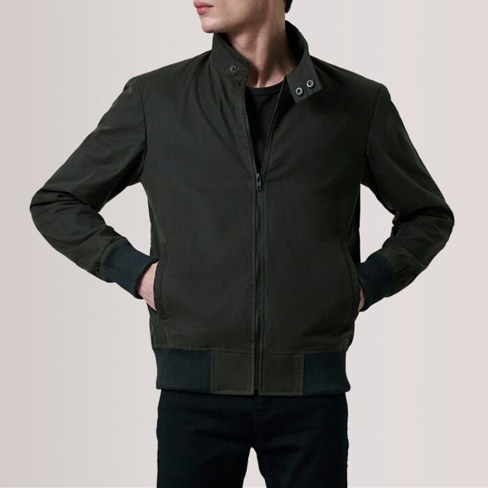 Morrison Olive Canvas Bomber Jacket 5