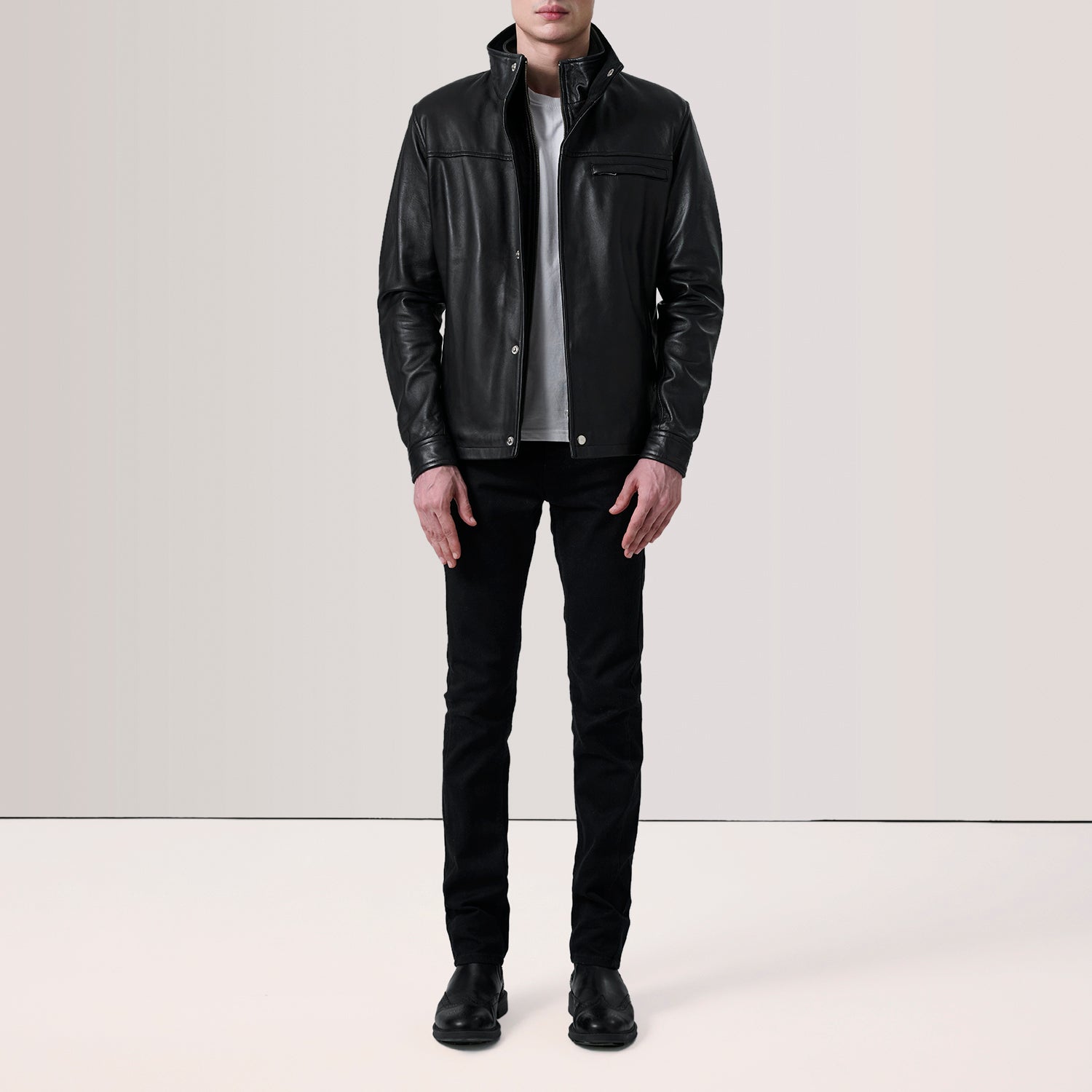Sean Black Leather Classic Jacket 2
