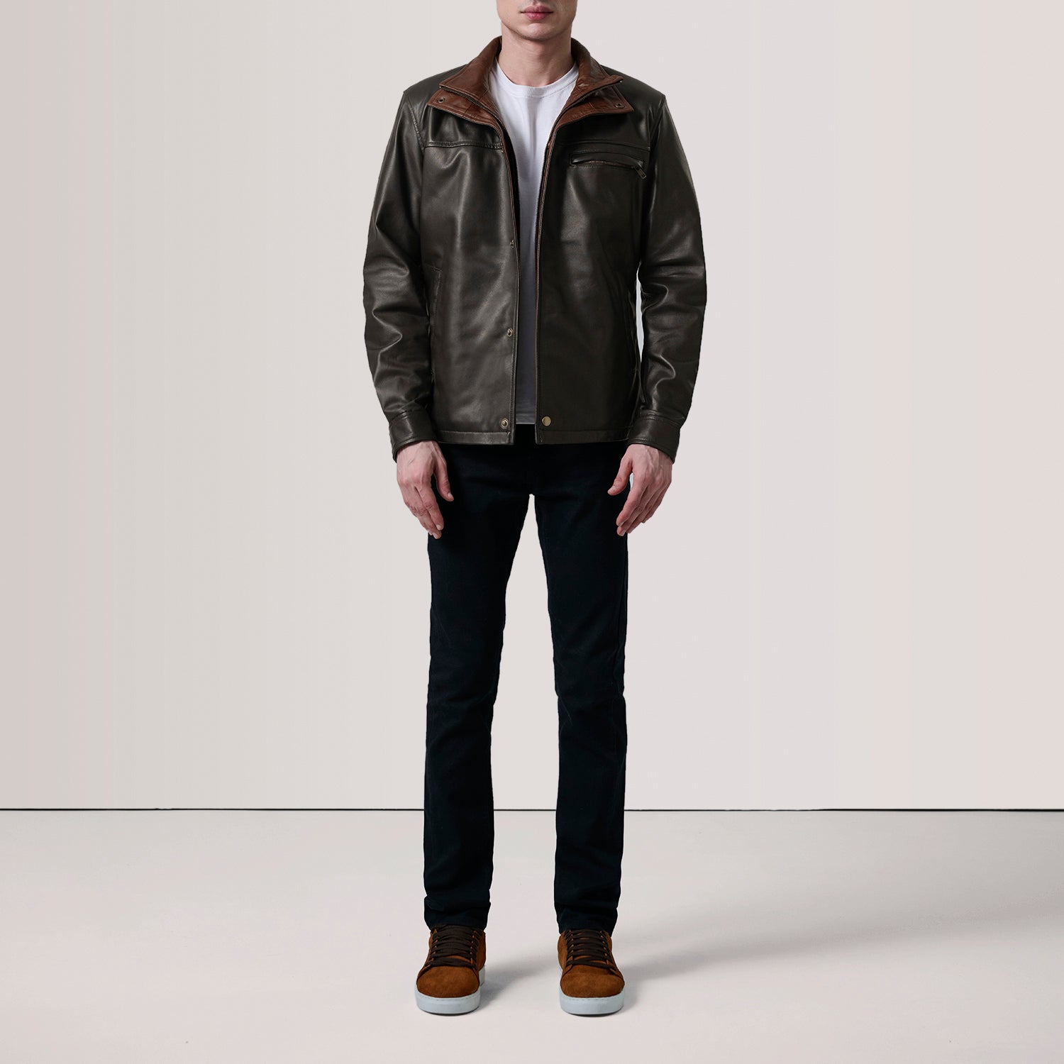 Sean Brown Leather Classic Jacket 2