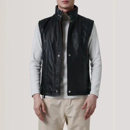 Custom Dan Wagner Leather Vest 1/2 Installments