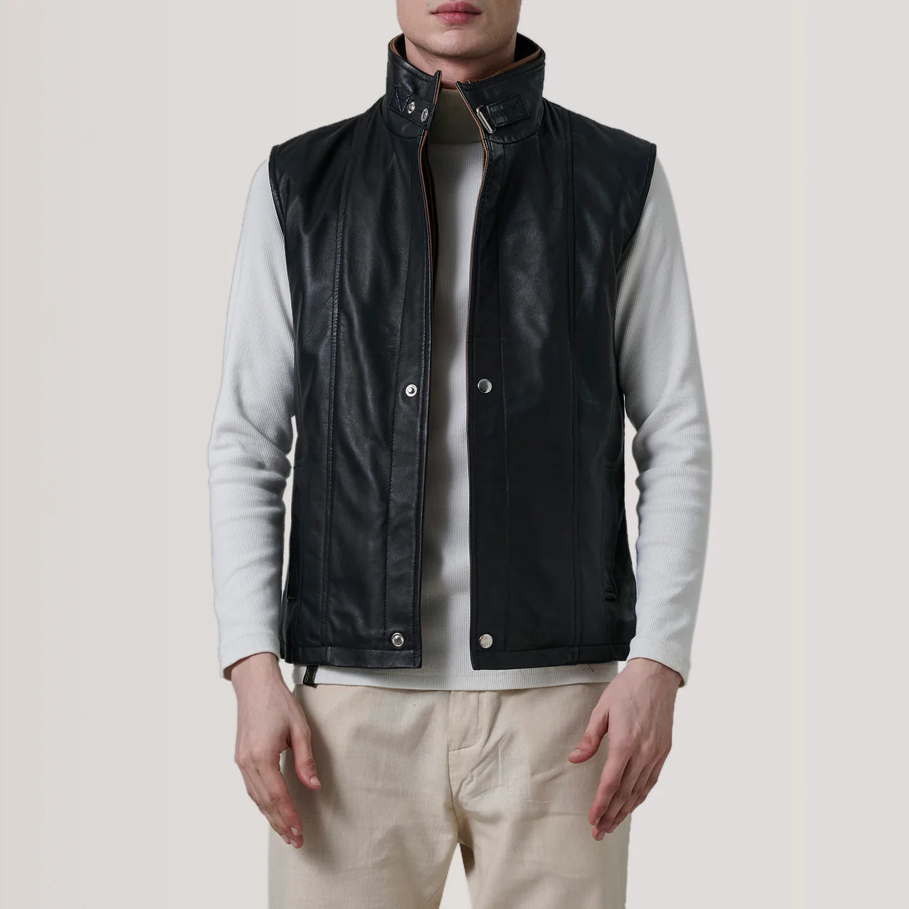 Custom Dan Wagner Leather Vest 1/2 Installments