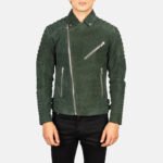Armand Green Suede Biker Jacket 4