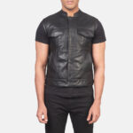 Atlas Moto Black Leather Vest 4