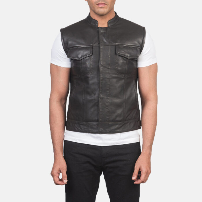 Atlas Moto Brown Leather Vest 4