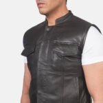 Atlas Moto Brown Leather Vest 6
