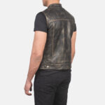 Atlas Moto Distressed Brown Leather Vest 5