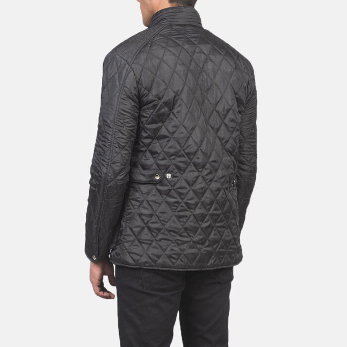 Barry Quilted Black Windbreaker Jacket 5