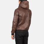 [FS] Bouncer Biz Brown Leather Bomber Jacket 5