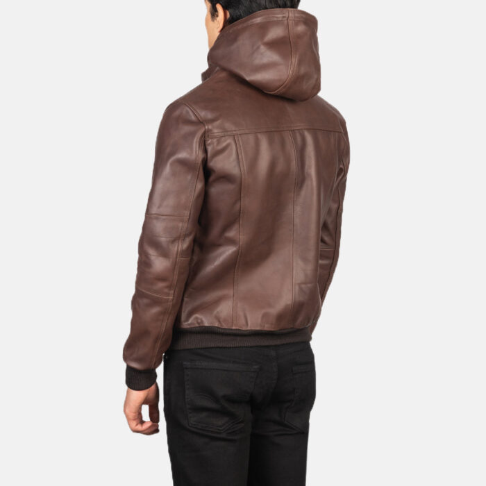 [FS] Bouncer Biz Brown Leather Bomber Jacket 5