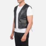 Brandon Black Leather Vest 2