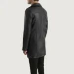 Brawnton Black Leather Coat 5