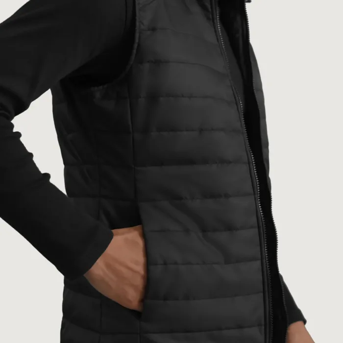 Carlo Black Hooded Puffer Vest 6