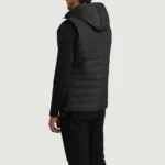 Carlo Black Hooded Puffer Vest 5