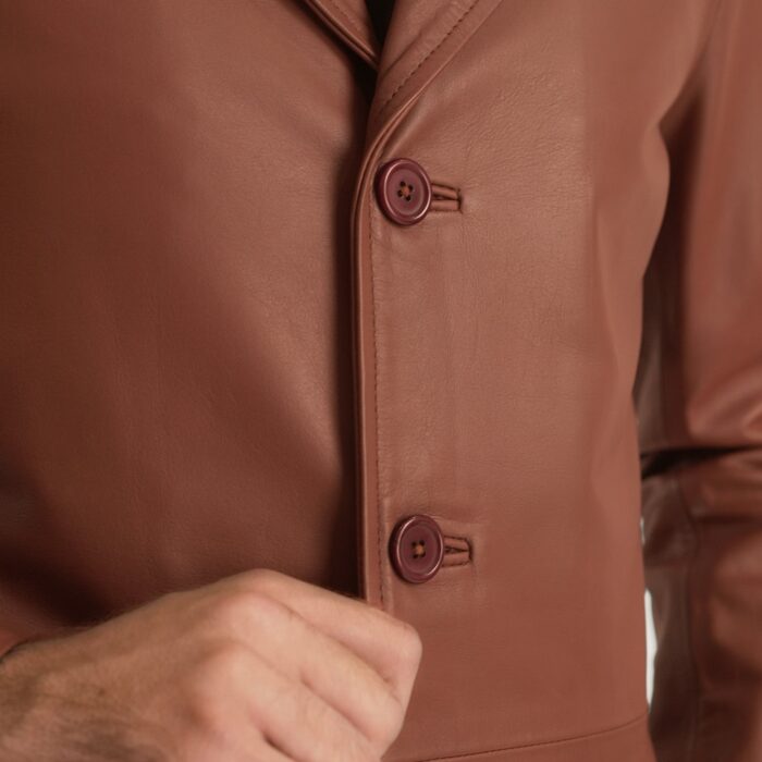 Classmith Brown Leather Coat 6