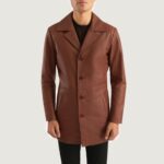 Classmith Brown Leather Coat 4