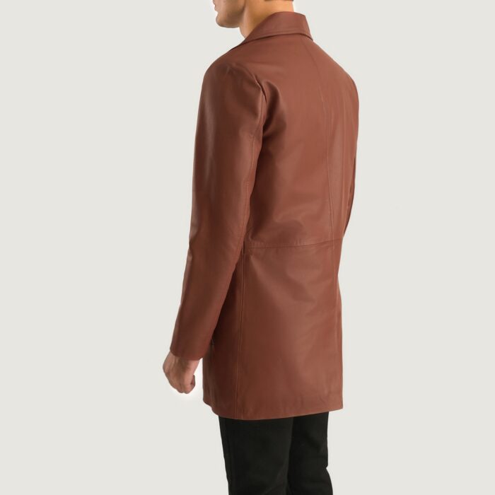 Classmith Brown Leather Coat 5