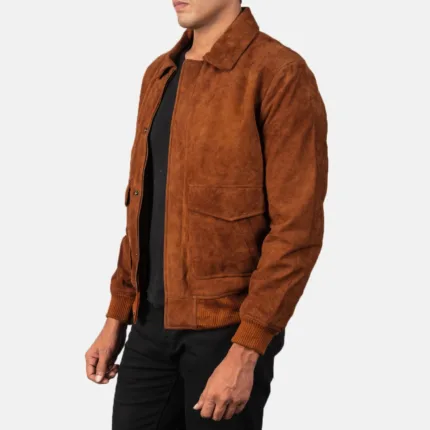 Coffmen Brown Suede A2 Bomber Jacket 2