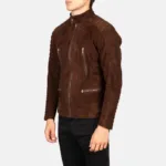Damian Mocha Suede Biker Jacket 2