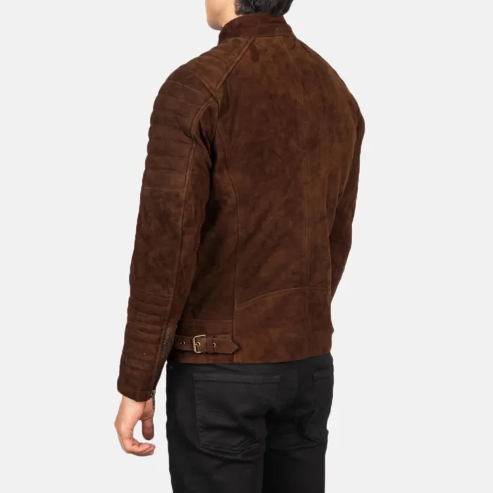 Damian Mocha Suede Biker Jacket 5