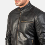 [FS] Dean Black Leather Biker Jacket 6