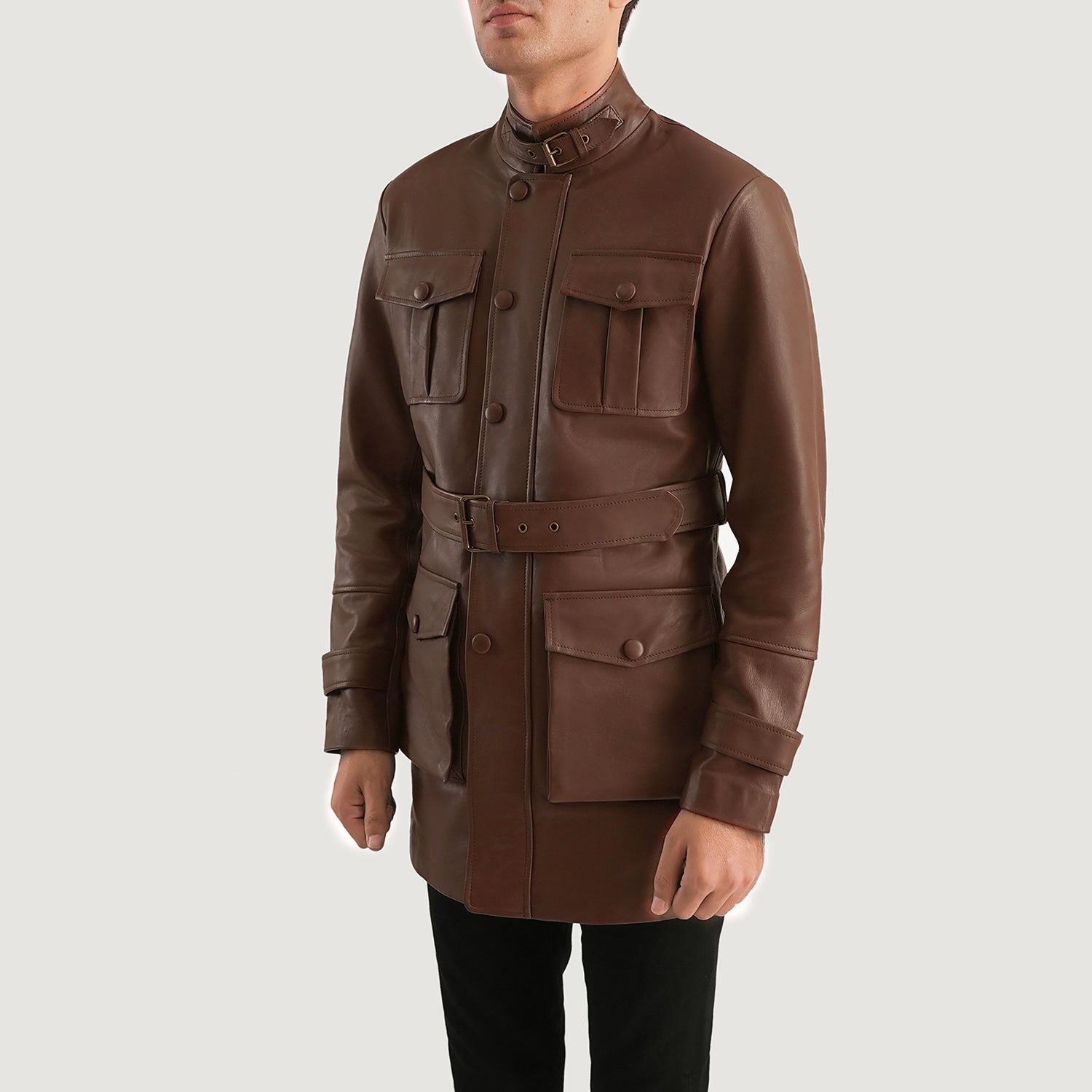 Dolf Brown Leather Jacket 2