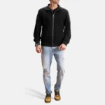 Ethan Hybrid Suede Bomber Jacket 3