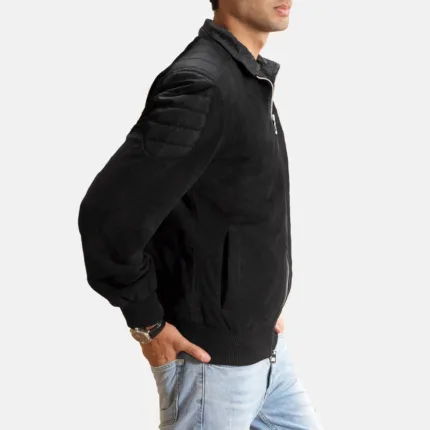 Ethan Hybrid Suede Bomber Jacket 2