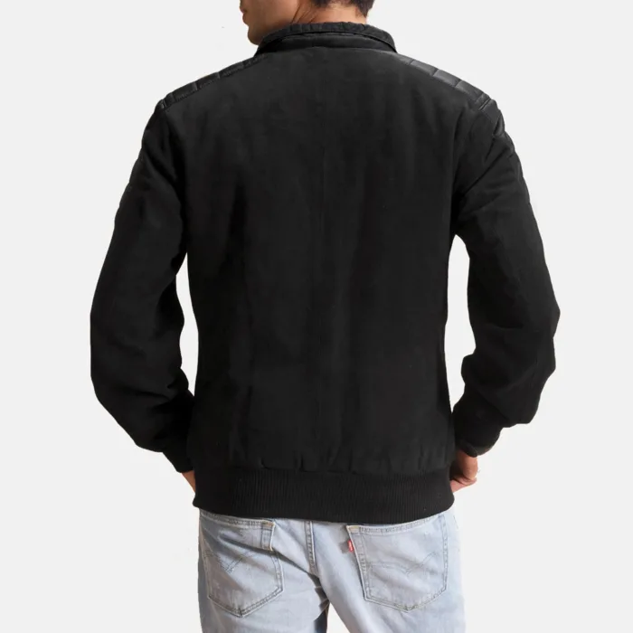 Ethan Hybrid Suede Bomber Jacket 5