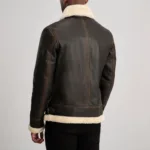 Francis B-3 Brown & Cream Leather Bomber Jacket 5