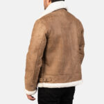 Francis B-3 Distressed Brown Leather Bomber Jacket 5
