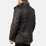 Furlong Black Leather Coat 5