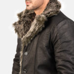 Furlong Black Leather Coat 6