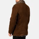 Furlong Brown Suede Leather Coat 5