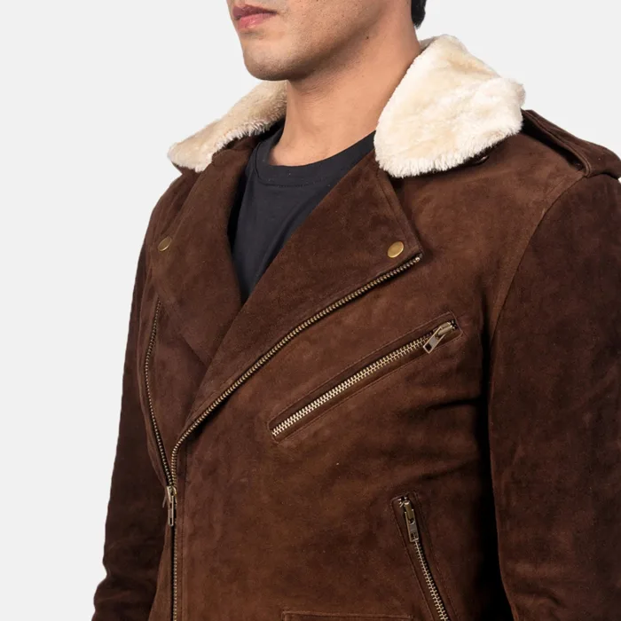 Furton Mocha Suede Biker Jacket 6