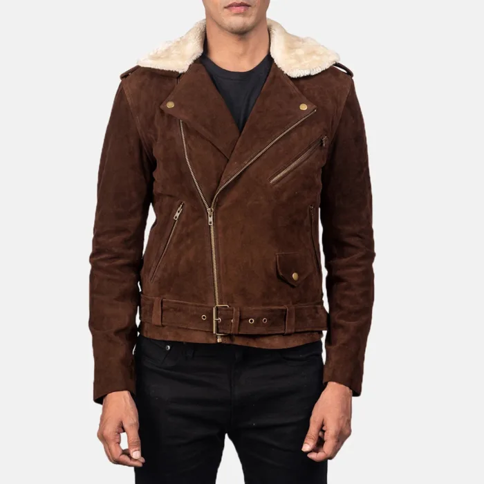Furton Mocha Suede Biker Jacket 4